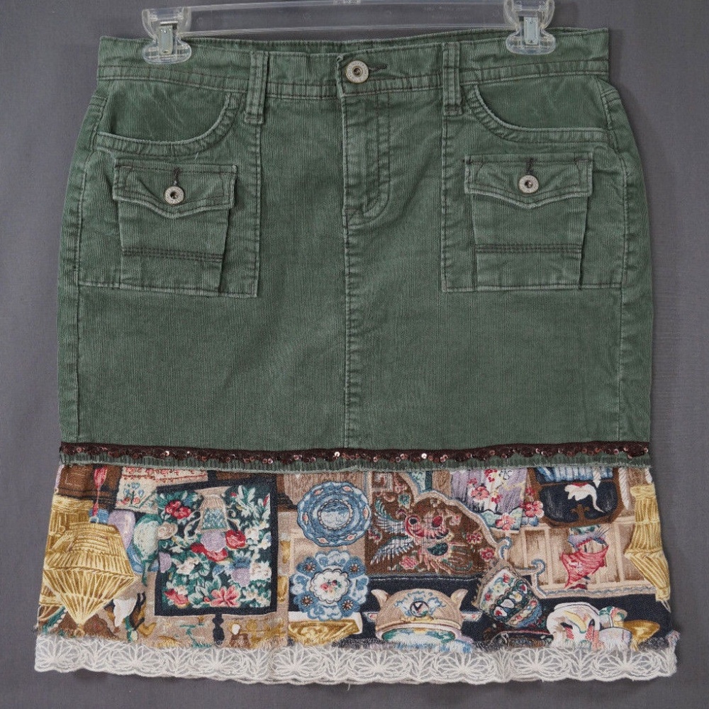 The Cat's Pajamas Corduroy Print & Lace